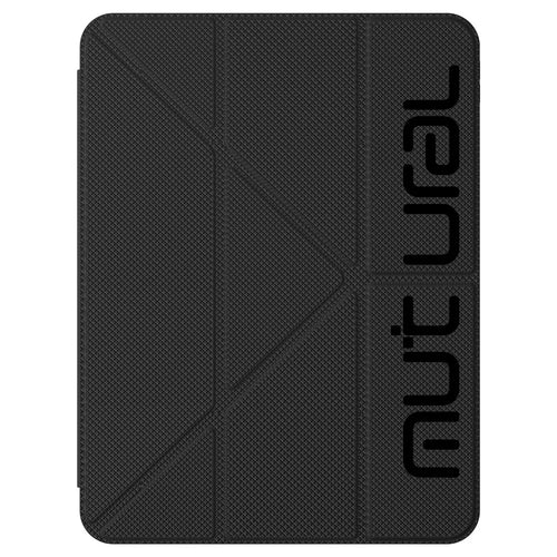 MUTURAL for iPad Pro 11 (2025) / (2024) Case Dot Pattern Leather Stand Tablet Cover with Stylus Slot - Black - 1