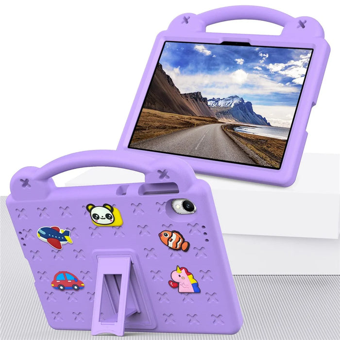 For Walmart Onn 11 inch Core Tablet (2026) Case Kids Cartoon Patterns Hand Grip Kickstand Tablet EVA Cover - Purple - 2