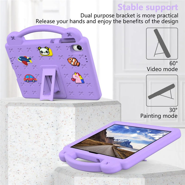For Walmart Onn 11 inch Core Tablet (2026) Case Kids Cartoon Patterns Hand Grip Kickstand Tablet EVA Cover - Purple - 4