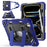 For iPad Pro 11 (2024)  /  Pro 11 (2025) Case Shockproof PC + TPU + Silicone Protective Cover with Shoulder Strap  /  Pen Holder - Navy Blue+Black - 1
