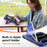 For iPad Pro 11 (2024)  /  Pro 11 (2025) Case Shockproof PC + TPU + Silicone Protective Cover with Shoulder Strap  /  Pen Holder - Navy Blue+Black - 3