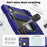 For iPad Pro 11 (2024)  /  Pro 11 (2025) Case Shockproof PC + TPU + Silicone Protective Cover with Shoulder Strap  /  Pen Holder - Navy Blue+Black - 4