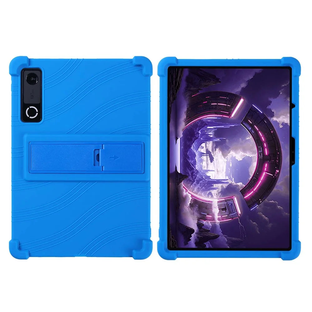 For Lenovo Legion Y900 Tablet Case Adjustable Kickstand Silicone Tablet Protective Cover - Dark Blue - 1