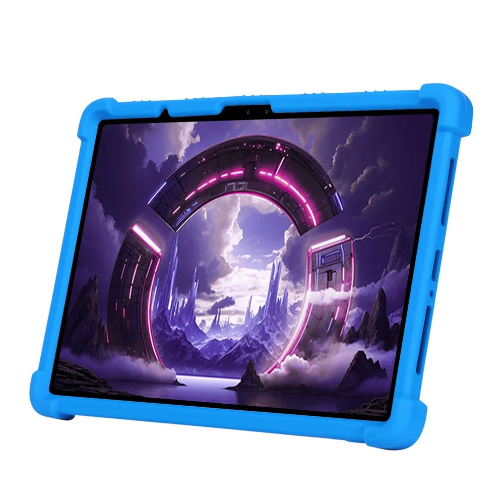 For Lenovo Legion Y900 Tablet Case Adjustable Kickstand Silicone Tablet Protective Cover - Dark Blue - 3
