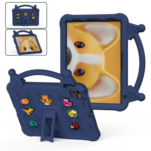 Cartoon EVA Tablet Case for iPad Pro 11 (2025) / (2024) / (2022) / (2021) / (2020) / (2018) / Air (2022) / (2020) , Kickstand Kid-Friendly Shockproof Cover - Navy Blue - 1