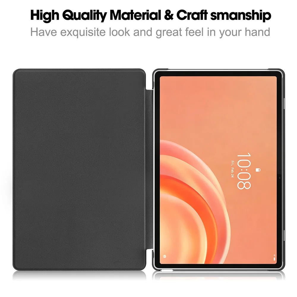 For Lenovo Tab Plus Gen 2 Case Shockproof PU Leather + TPU Tablet Cover - Black - 2