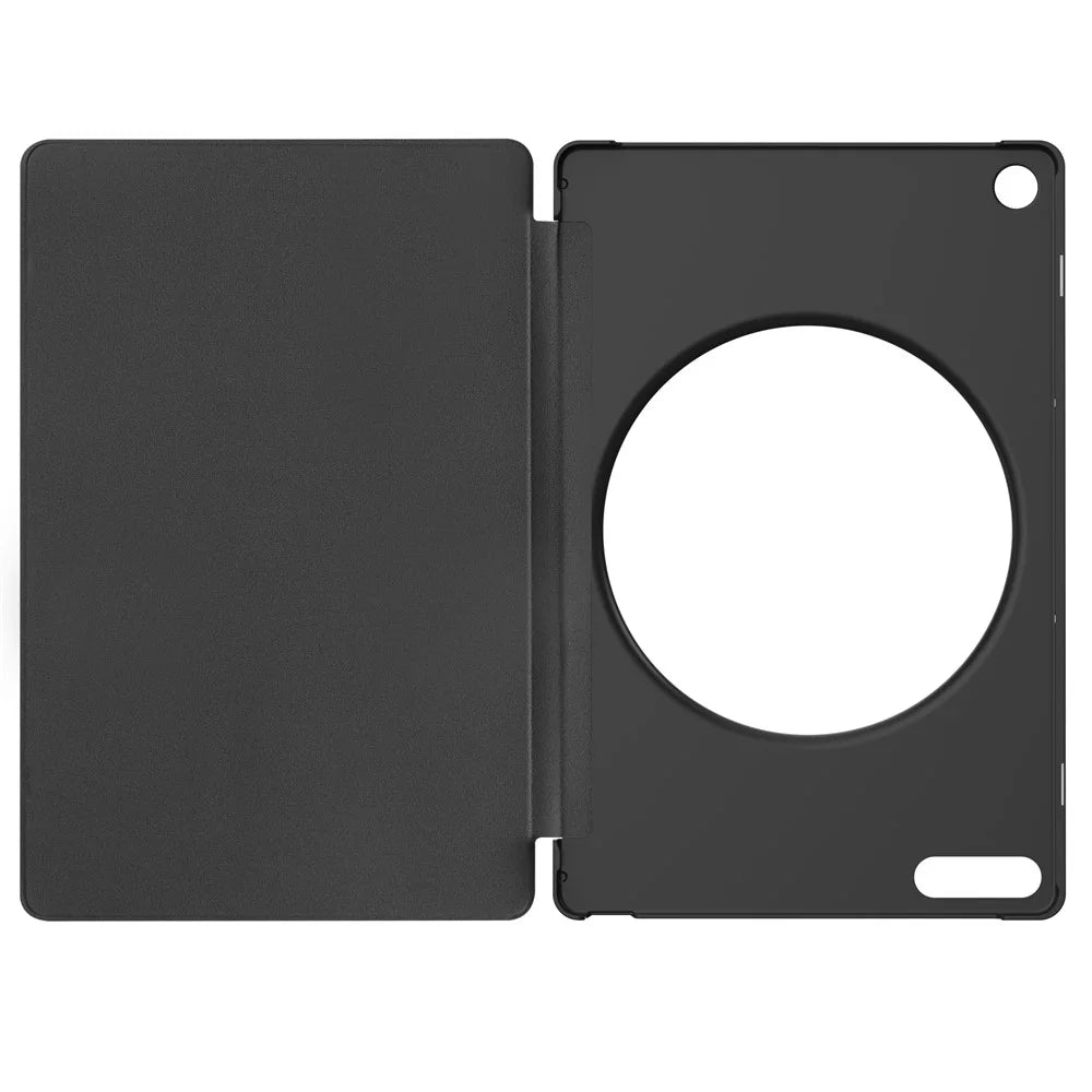 For Lenovo Tab Plus Gen 2 Case Shockproof PU Leather + TPU Tablet Cover - Black - 3