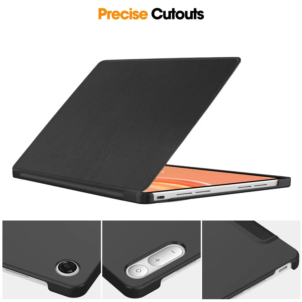For Lenovo Tab Plus Gen 2 Case Shockproof PU Leather + TPU Tablet Cover - Black - 5