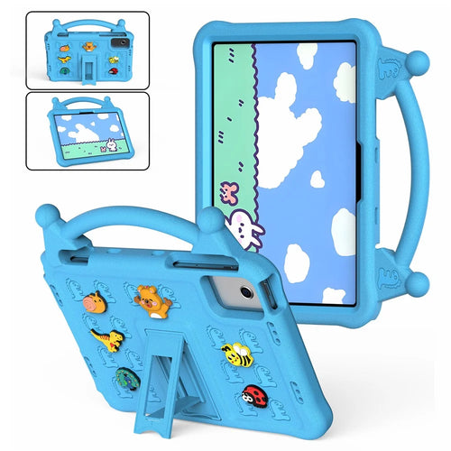 Cartoon EVA Tablet Case for Xiaomi Pad 6 / Pad 6 Pro / Redmi Pad SE / Redmi Pad 2 11 / Lenovo Tab M11 / Xiaoxin Pad 11 2024 / Idea Tab / Tab K11 Gen 2 / TECNO Megapad SE , Kickstand Kid-Friendly Shockproof Cover - Blue - 1