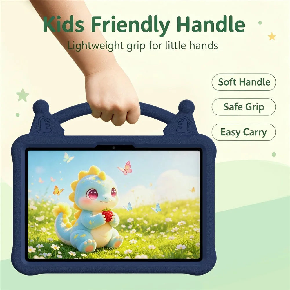 For TECNO Megapad 11 / Infinix XPAD 30E Case Kickstand Kid-Friendly Shockproof Cartoon EVA Tablet Cover - Navy Blue - 6