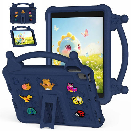 Cartoon EVA Tablet Case for iPad 10.2 (2021) / (2020) / (2019) / Air 10.5 inch (2019) / iPad Pro 10.5-inch (2017) , Kickstand Kid-Friendly Shockproof Cover - Navy Blue - 1