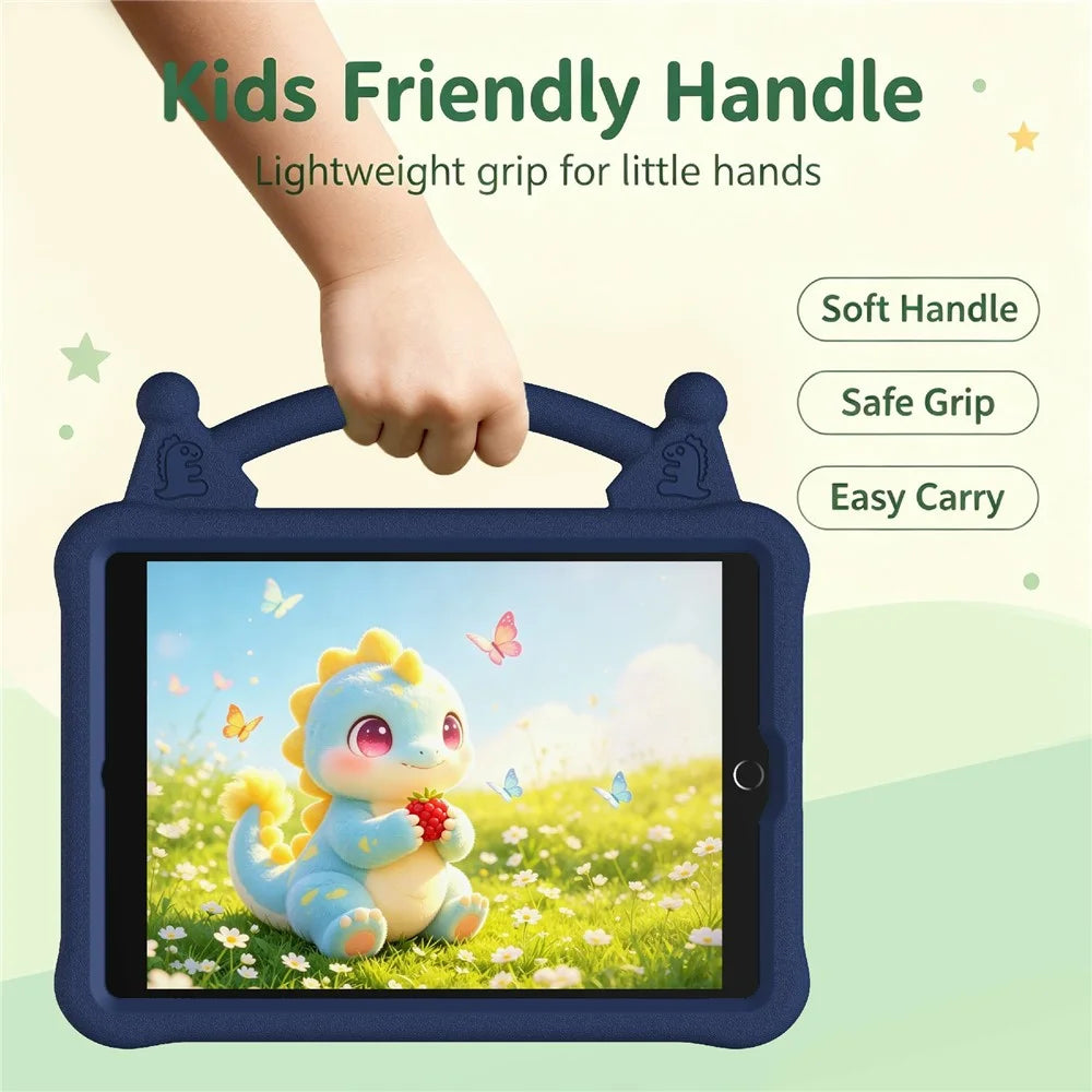 Cartoon EVA Tablet Case for iPad 10.2 (2021) / (2020) / (2019) / Air 10.5 inch (2019) / iPad Pro 10.5-inch (2017) , Kickstand Kid-Friendly Shockproof Cover - Navy Blue - 6
