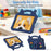 For iPad mini (2024) / (2021) Case Kickstand Kid-Friendly Shockproof Cartoon EVA Tablet Cover - Navy Blue - 2