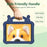For iPad mini (2024) / (2021) Case Kickstand Kid-Friendly Shockproof Cartoon EVA Tablet Cover - Navy Blue - 6