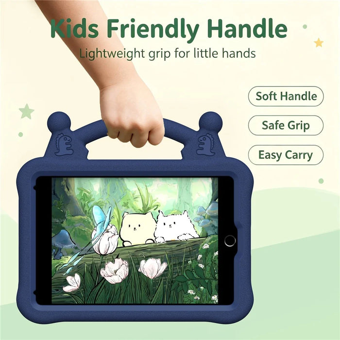 Cartoon EVA Tablet Case for iPad mini (2019) 7.9 inch / mini 4 / mini 3 / Mini 2 / Mini , Kickstand Kid-Friendly Shockproof Cover - Navy Blue - 6