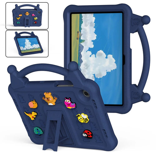 For Samsung Galaxy Tab A8 10.5 (2022) / (2021) Case Kickstand Kid-Friendly Shockproof Cartoon EVA Tablet Cover - Navy Blue - 1