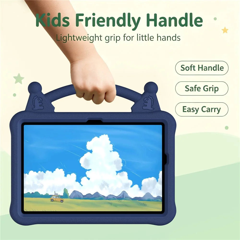 For Samsung Galaxy Tab A8 10.5 (2022) / (2021) Case Kickstand Kid-Friendly Shockproof Cartoon EVA Tablet Cover - Navy Blue - 6