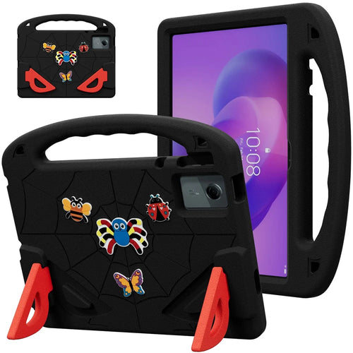 Cartoon Insect Case For Lenovo Lenovo Tab M11 / Tab K11 Gen 2 / Idea Tab / Xiaoxin Pad 11 2024 , Shockproof EVA Tablet Cover with Handle and Kickstand - Black+Red - 1
