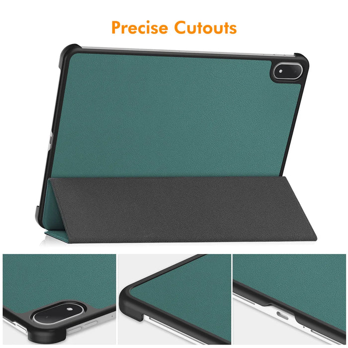HAT PRINCE for Oppo Pad 5 Pro / OnePlus Pad 4 Trifold Stand Cover ENKAY  PU Leather + PC Tablet Case - Black - 4