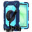 For Samsung Galaxy Tab A11 / Tab A9 Case Kickstand PC + Silicone Shockproof Cover with Hand Strap / Shoulder Strap - Navy Blue+Sky Blue - 2