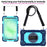 For Samsung Galaxy Tab A11 / Tab A9 Case Kickstand PC + Silicone Shockproof Cover with Hand Strap / Shoulder Strap - Navy Blue+Sky Blue - 6