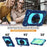 For Samsung Galaxy Tab A11 / Tab A9 Case Kickstand PC + Silicone Shockproof Cover with Hand Strap / Shoulder Strap - Navy Blue+Sky Blue - 7