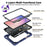 For Samsung Galaxy Tab S11 Case with Kickstand Wrist Strap PC + Silicone Tablet Cover - Navy Blue+Black - 2