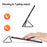 DUX DUCIS for Samsung Galaxy Tab S12+ Case  Domo Series Tri-fold Stand PU Leather Tablet Cover - Black - 3