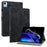 For Realme Pad X Card Slot Function PU Leather Tablet Case Cute Tiger Pattern Imprinted Anti-scratch Shell with Stand - Black - 1