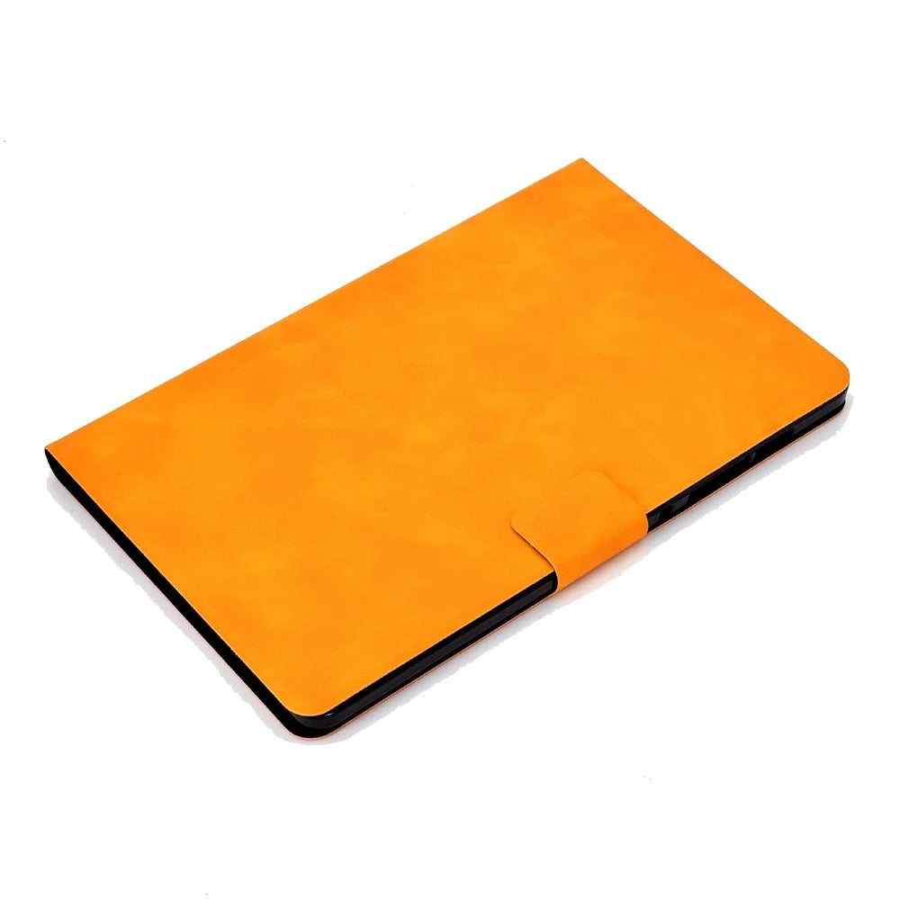 For Samsung Galaxy Tab S6 Lite (2020) P610 P615 / (2022) / (2024) PU Leather Card Holder Tablet Cover Adjustable Stand Magnetic Clasp Case - Orange - 5