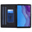For Lenovo Tab M10 HD Gen 2 X306X Folio Flip Anti-scratch Calf Textured Leather Tablet Case Card Holder Stand Feature Magnetic Protector - Blue - 2