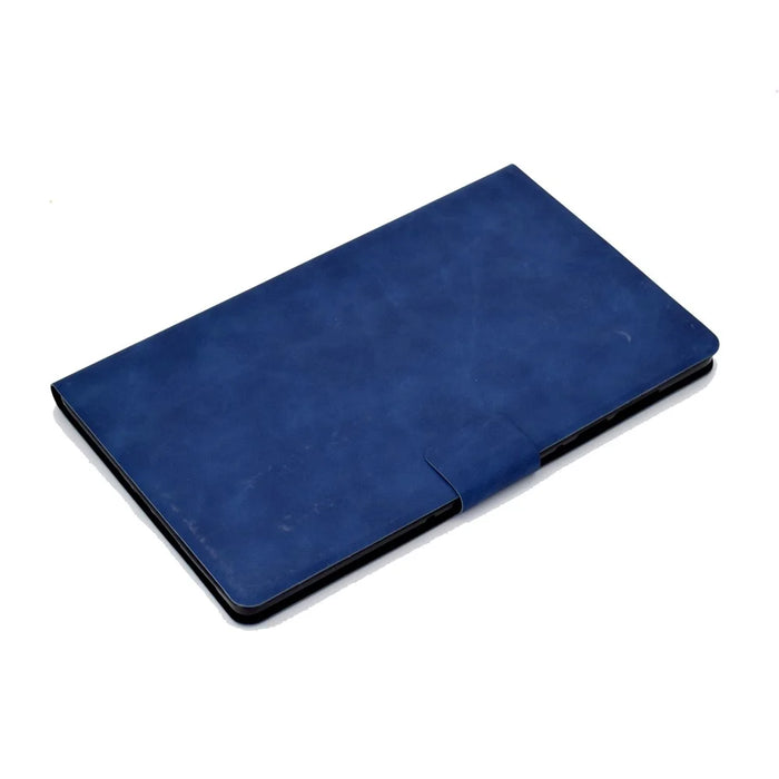 For Lenovo Tab M10 HD Gen 2 X306X Folio Flip Anti-scratch Calf Textured Leather Tablet Case Card Holder Stand Feature Magnetic Protector - Blue - 5