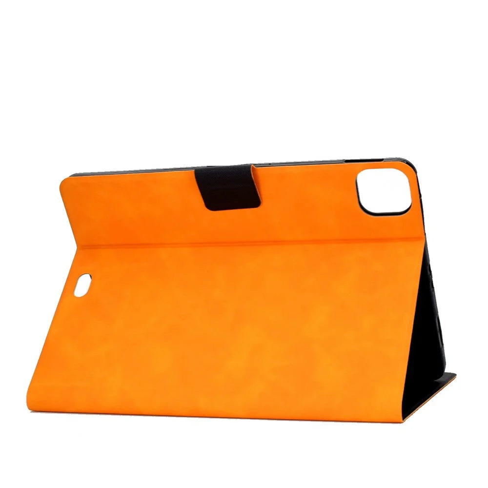For iPad Air 11 (2026) / (2025) / (2024) / Air (2020) / (2022) / iPad Pro 11 (2022) / (2021) / (2020) / (2018) PU Leather Stand Folio Case Card Holder - Orange - 4