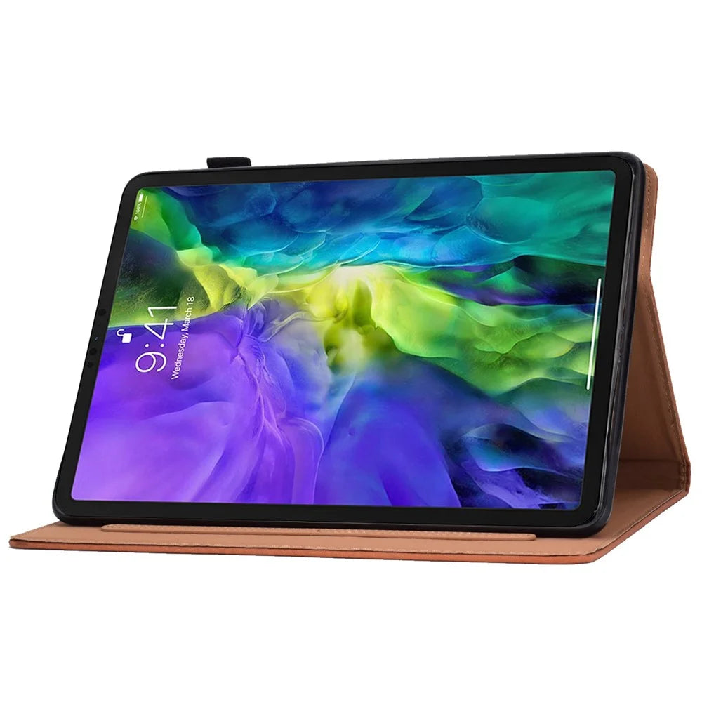 For iPad Air 11 (2026) / (2025) / (2024) / Air (2020) / (2022) / iPad Pro 11 (2022) / (2021) / (2020) / (2018) Tablet Case PU Leather Stand with Cards Holder - Green - 3