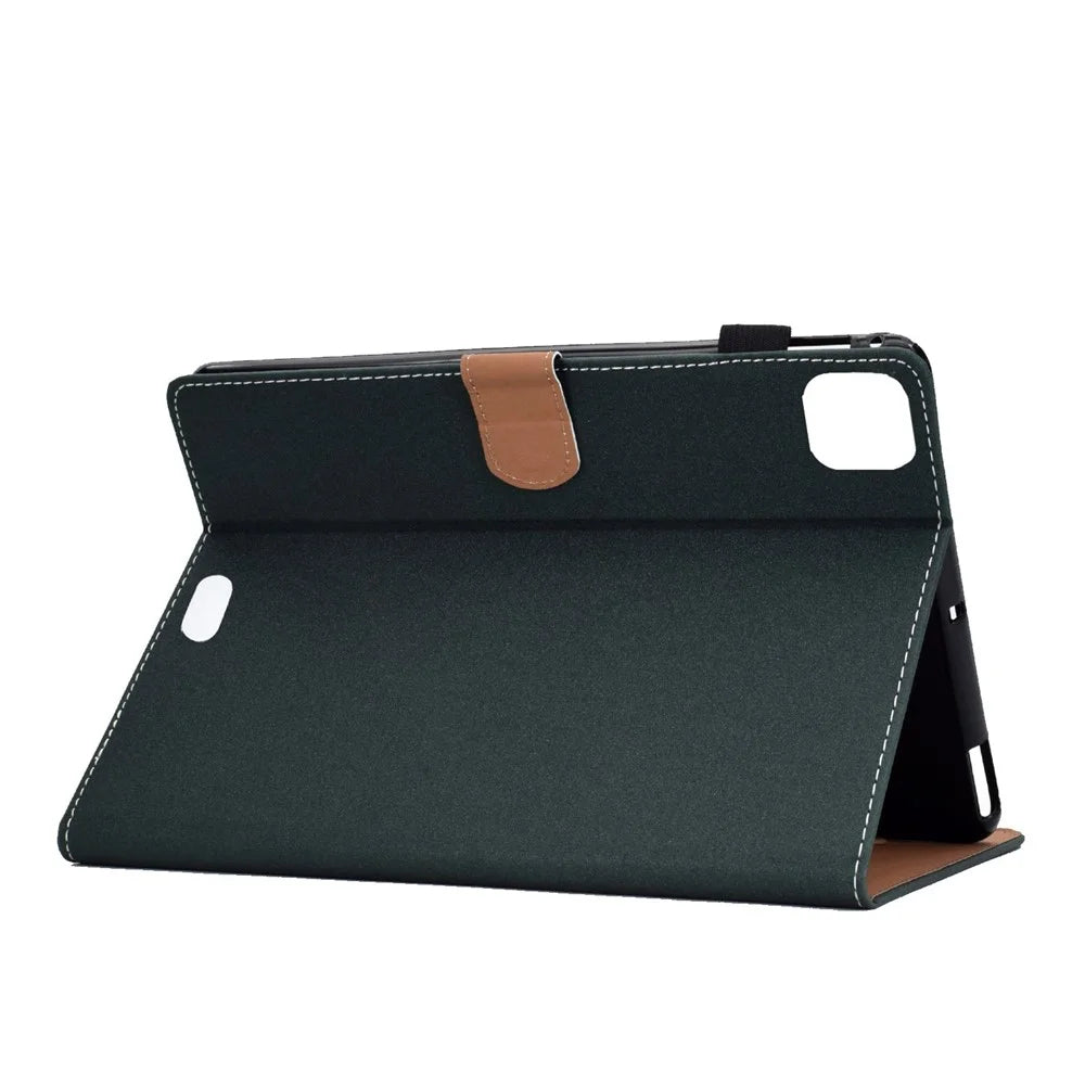 For iPad Air 11 (2026) / (2025) / (2024) / Air (2020) / (2022) / iPad Pro 11 (2022) / (2021) / (2020) / (2018) Tablet Case PU Leather Stand with Cards Holder - Green - 4