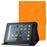 For Amazon Fire 7 (2022) PU Leather Card Holder Tablet Cover Full Protection Case with Stand - Orange - 1