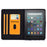 For Amazon Fire 7 (2022) PU Leather Card Holder Tablet Cover Full Protection Case with Stand - Orange - 2