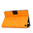 For Amazon Fire 7 (2022) PU Leather Card Holder Tablet Cover Full Protection Case with Stand - Orange - 4