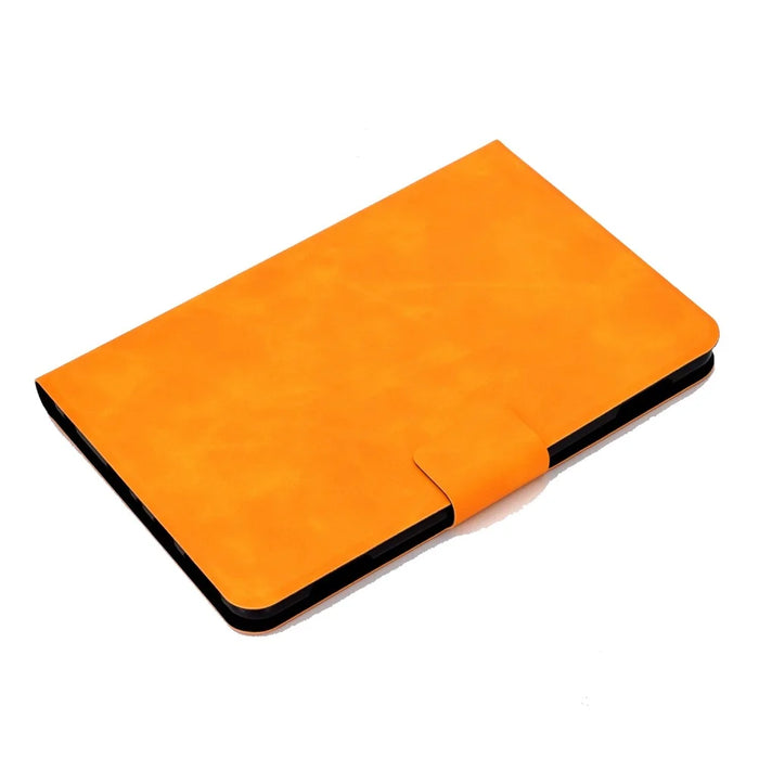 For Amazon Fire 7 (2022) PU Leather Card Holder Tablet Cover Full Protection Case with Stand - Orange - 5
