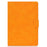 For Amazon Fire 7 (2022) PU Leather Card Holder Tablet Cover Full Protection Case with Stand - Orange - 7