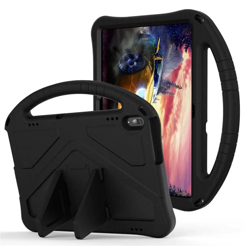 For Lenovo Tab M10 TB-X605F / X505F EVA Tablet Case Drop-proof Kickstand Protective Cover with Handle Grip - Black - 1