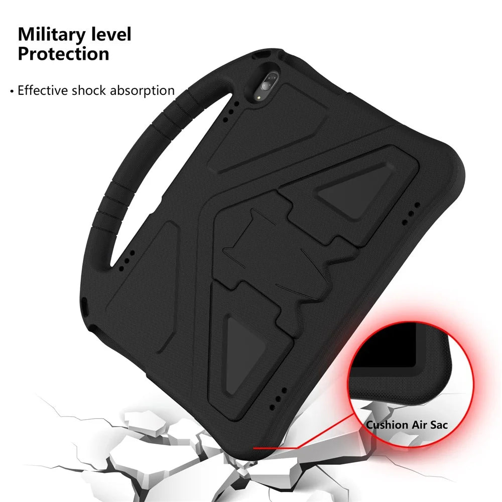 For Lenovo Tab M10 TB-X605F / X505F EVA Tablet Case Drop-proof Kickstand Protective Cover with Handle Grip - Black - 4