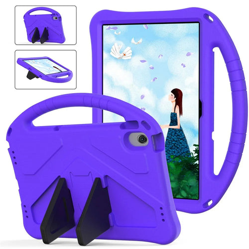Portable EVA Case for Nokia T20 Shockproof Tablet Cover Anti-Scratch Case with Kickstand - Purple - 1