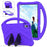 Portable EVA Case for Nokia T20 Shockproof Tablet Cover Anti-Scratch Case with Kickstand - Purple - 1