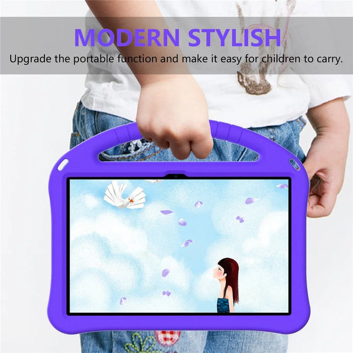 Portable EVA Case for Nokia T20 Shockproof Tablet Cover Anti-Scratch Case with Kickstand - Purple - 6