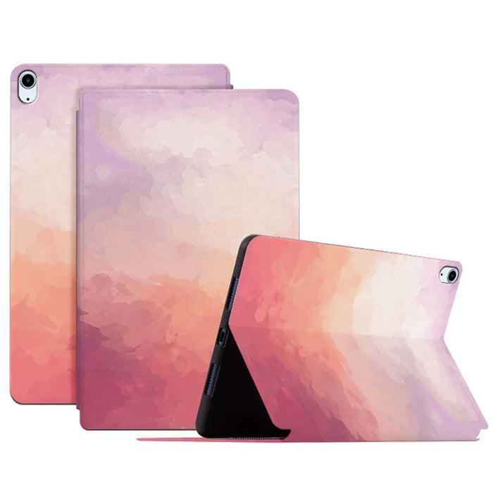 For iPad Air 11 (2026) / (2025) / (2024) / Air (2020) / Air (2022) PU Leather Tablet Case Stand and Auto Wake / Sleep - Pink - 1