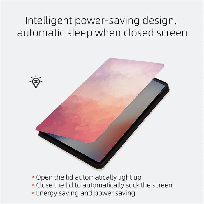 For iPad Air 11 (2026) / (2025) / (2024) / Air (2020) / Air (2022) PU Leather Tablet Case Stand and Auto Wake / Sleep - Pink - 3