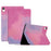 Watercolor Pattern Protective Cover for iPad mini (2024) / mini (2021) PU Leather Tablet Case with Stand and Auto Wake / Sleep - Deep Pink - 1