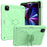 For iPad Pro 11 (2022) / (2021) / (2020) / (2018) / iPad Air (2022) / (2020) Butterfly Shape Kickstand Tablet Case Silicone + PC Shockproof Cover with Shoulder Strap - Matcha Green - 1