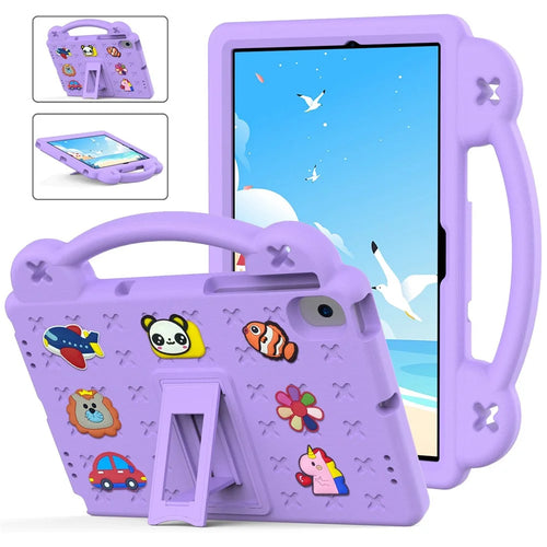For Samsung Galaxy Tab A8 10.5 (2021) / (2022) Portable EVA Case Shockproof Tablet Cover Anti-Scratch Case with Kickstand - Purple - 1